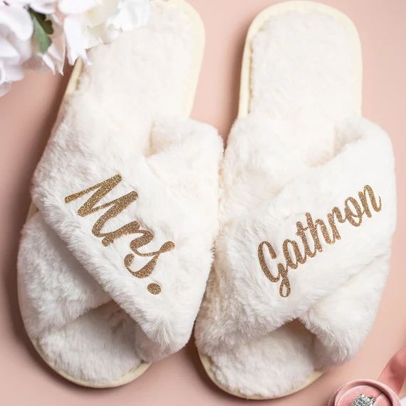 Personalized Bridal Slipper Bridesmaid Gifts Bridal Shower | Etsy | Etsy (US)