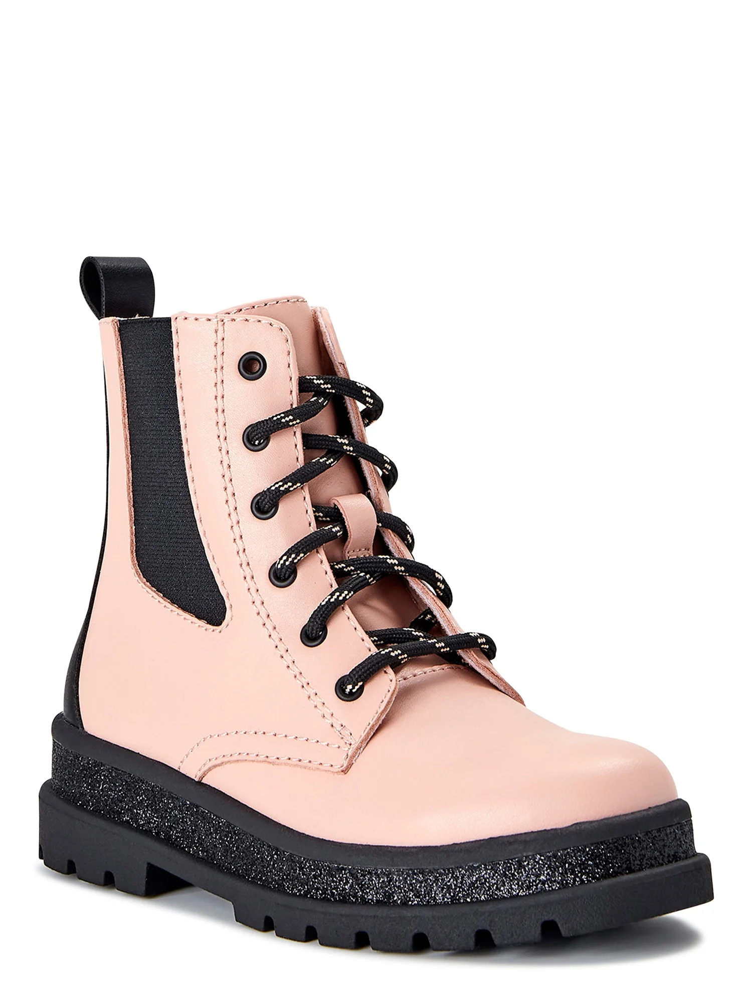 Wonder Nation Little Girl & Big Girl Gore Combat Boot, Sizes 13-6 - Walmart.com | Walmart (US)
