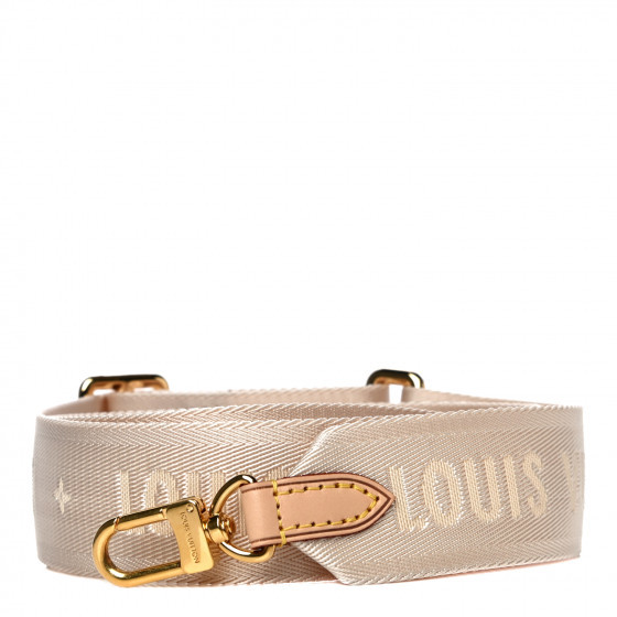 LOUIS VUITTON Jacquard Monogram Shoulder Strap New Creme | Fashionphile