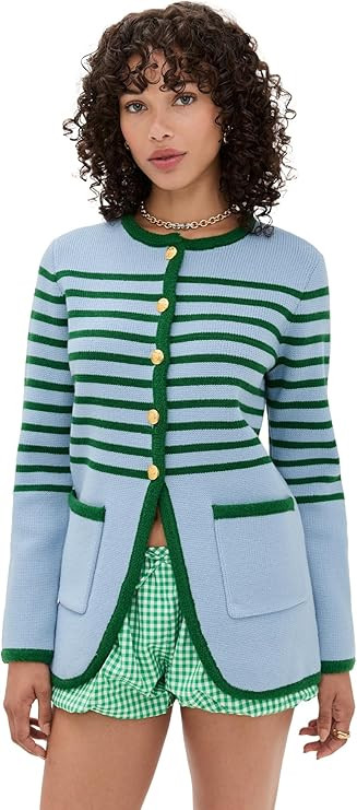 English Factory Women's Knit Striped Sweater Cardigan | Amazon (US)