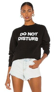 DEPARTURE Do Not Disturb Sweatshirt in Black from Revolve.com | Revolve Clothing (Global)