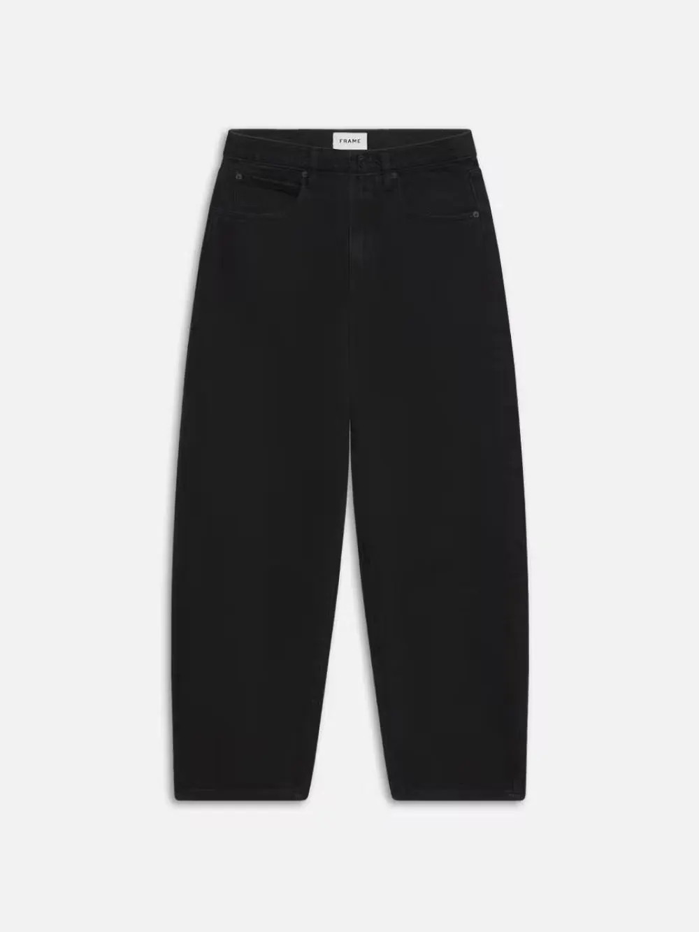Low Slung Barrel  in  Black | Frame Denim
