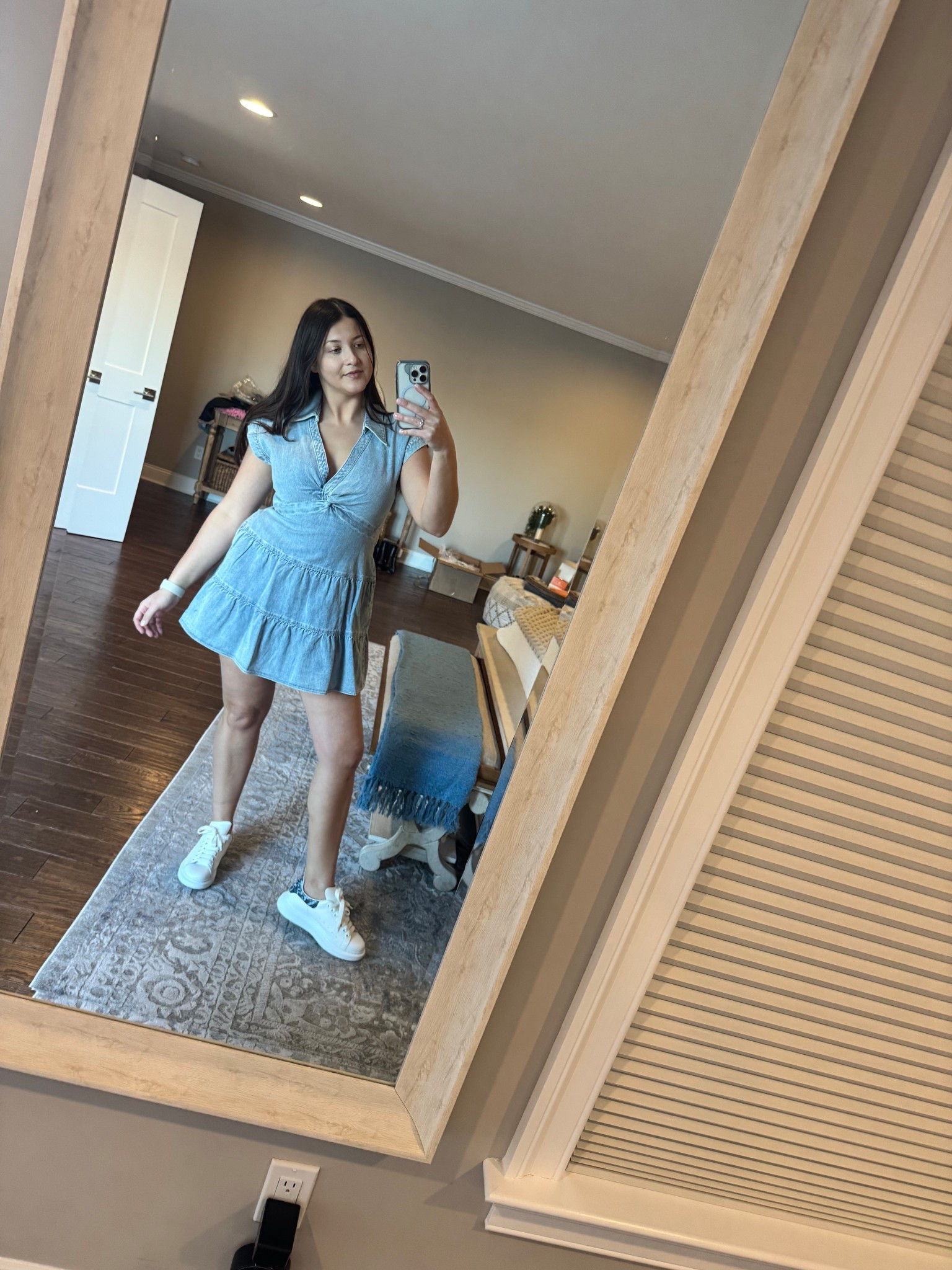 Denim Dress! I did a casual look but you can dress it up with some heels. #denim #dress #denimdress #spring #alexandermcqueen #alice+olivia

#LTKSpringSale #LTKSeasonal