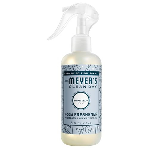 MRS. MEYER'S CLEAN DAY Room and Air Freshener Spray, Non-Aerosol Spray Bottle Infused with Essential Oils, Snowdrop, 8 fl. oz | Amazon (US)