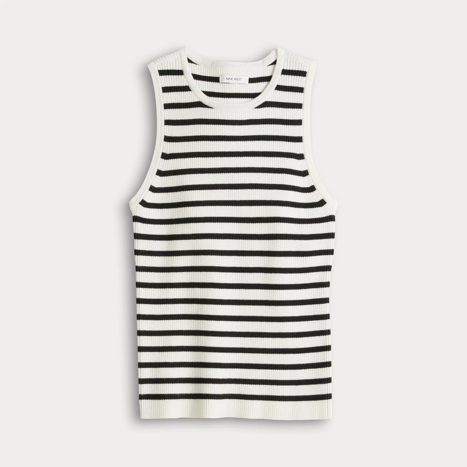 Women's Nine West Essential Striped High Neck Tank Top | Kohl's