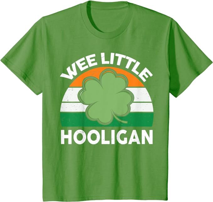 St Patricks Day Shirt Wee Little Hooligan Funny Boy Kids T-Shirt | Amazon (US)