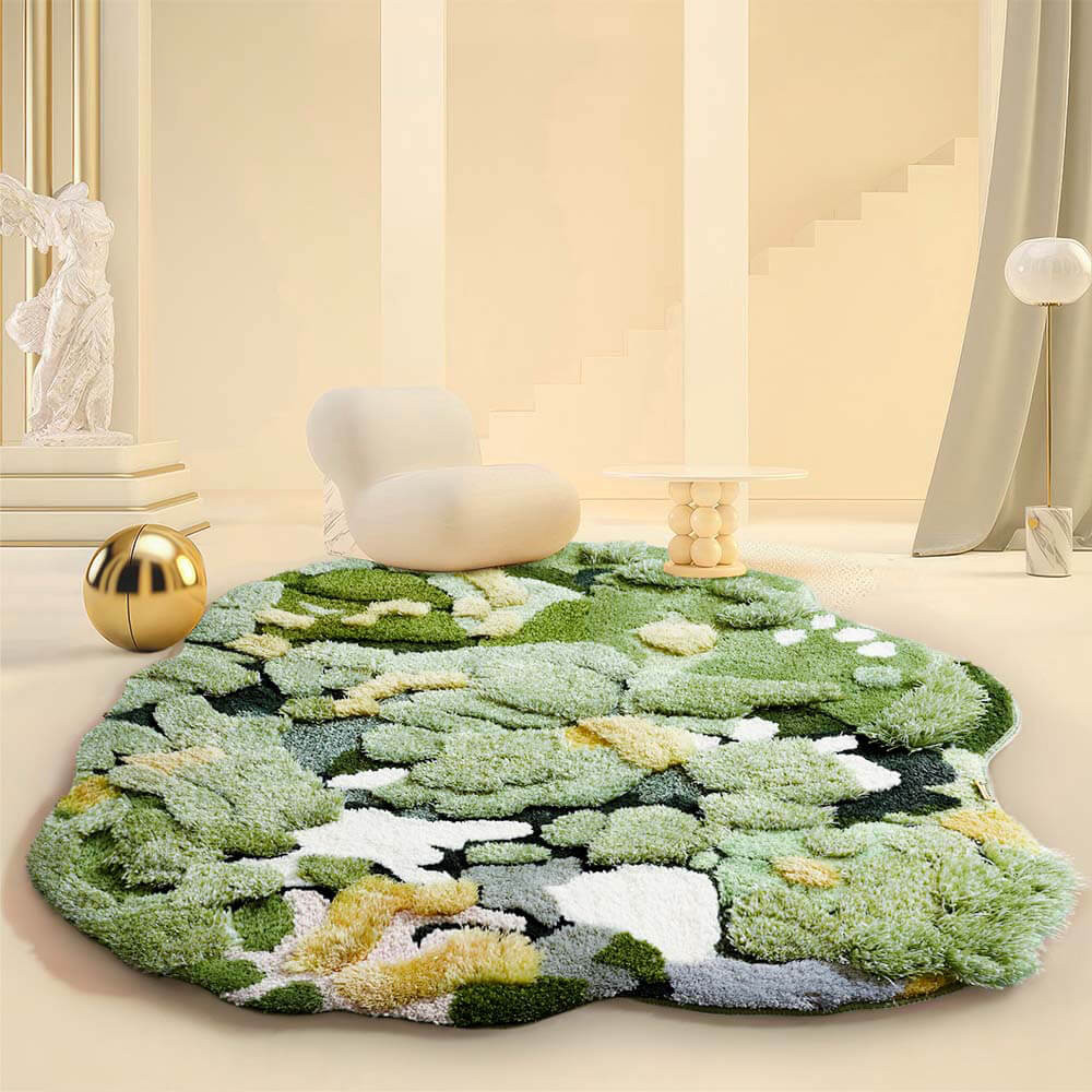 Luxury Moss Rug Hand Tufted Wool Pet Mat Pet Rug | FunnyFuzzy Affiliate Program