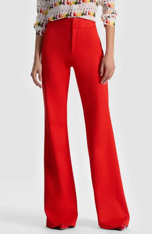 Alice + Olivia Andrew Bootcut Pants in Chili Pepper at Nordstrom, Size 8 | Nordstrom