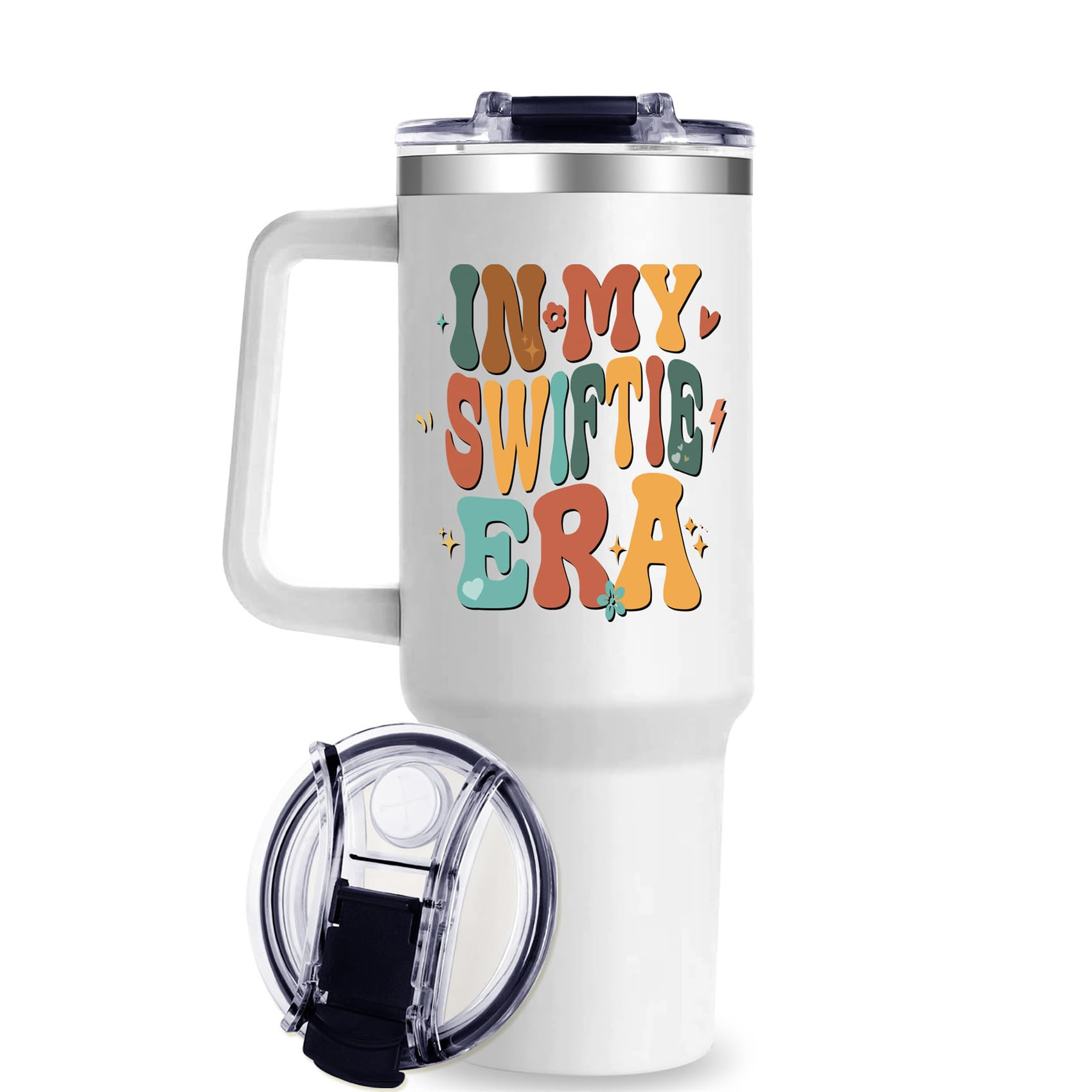 40Oz Tumbler for Singer Fans Perfect Swi- ftie Gifts for Women In My Swi- ftie Era Tumbler with H... | Amazon (US)