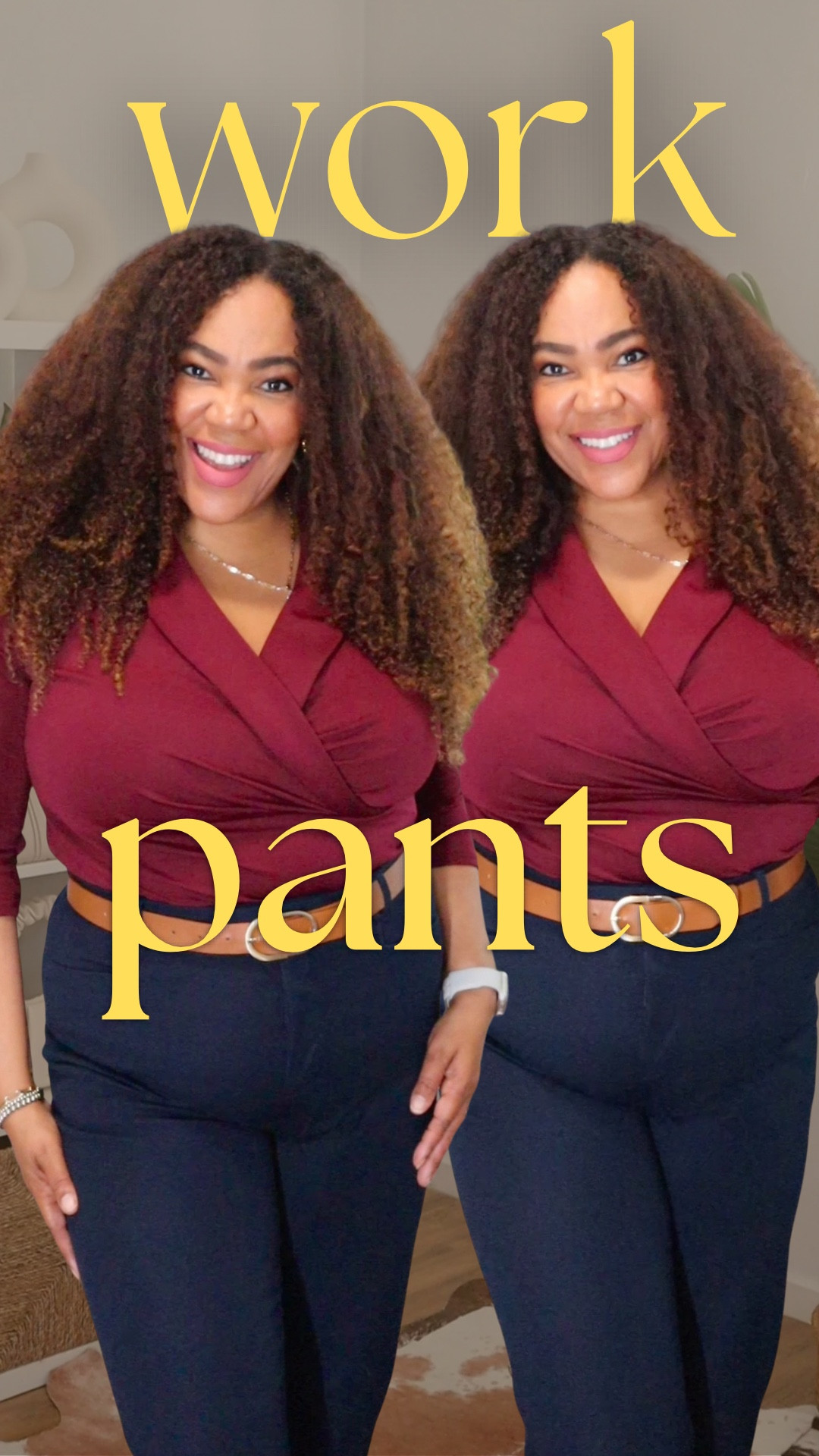 Work Pants that look and feel oh so good! These are my go to basic pants for work. Right amount of stretch and structure 🤌🏾. Have them in Black and Navy in a size 14. 

#LTKOver40 #LTKWorkwear #LTKMidsize
