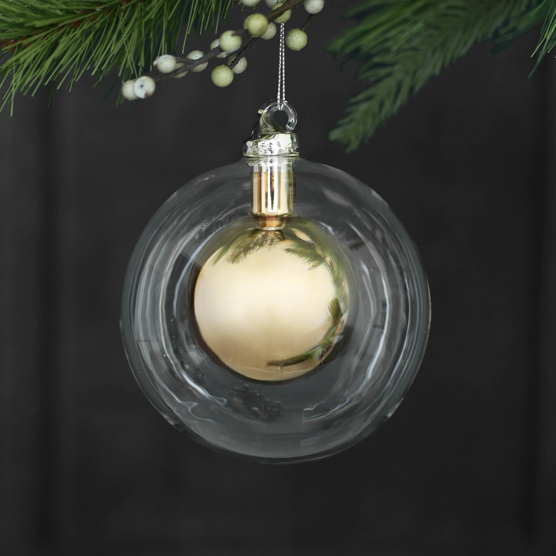 Double Glass Ball Ornament | Modern Locke