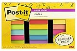 Post-it Super Sticky Notes Teacher Pack, Assorted Colors, 3 in. x 3 in., 15 Pads/Pack, 45 Sheets/... | Amazon (US)