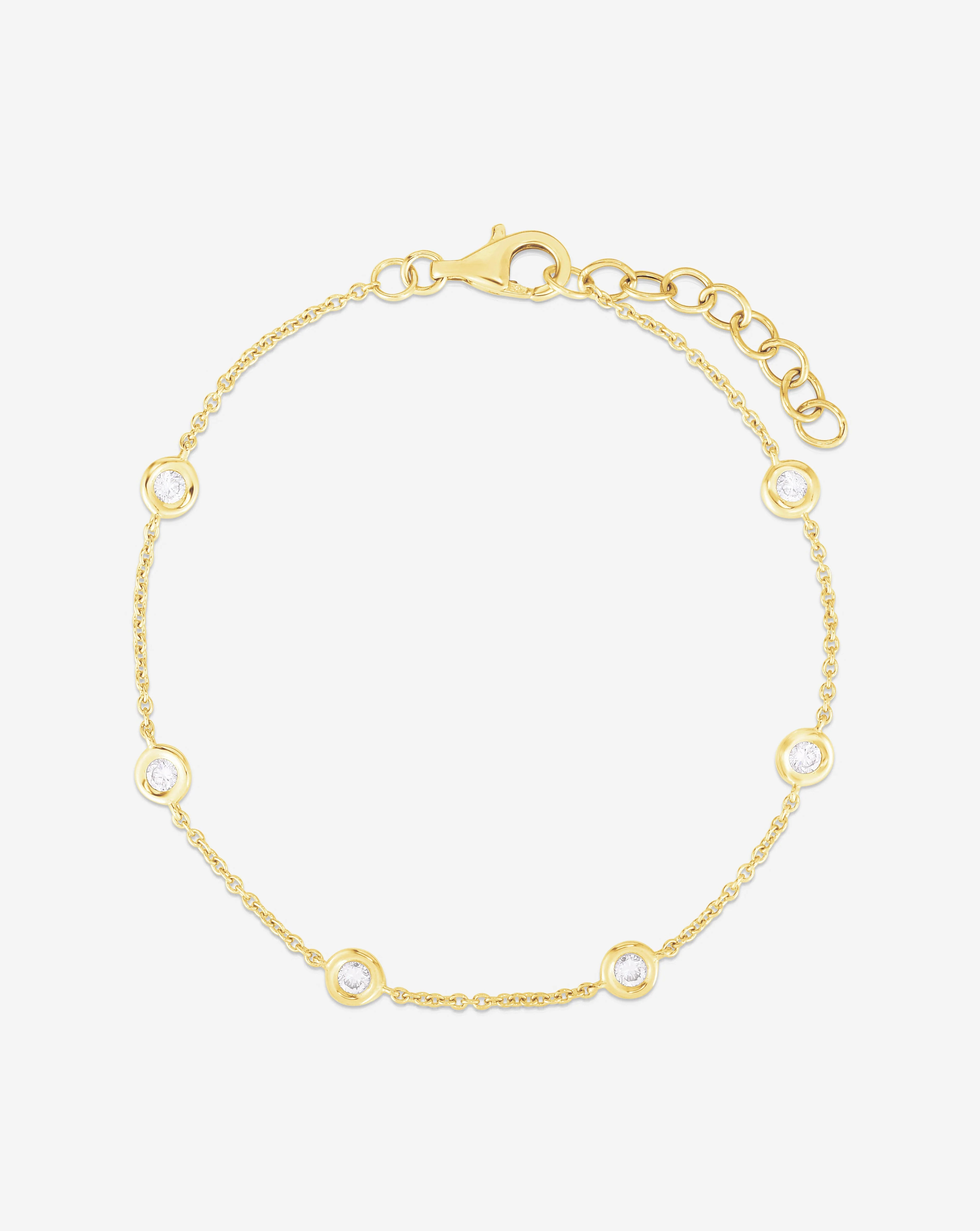 Diamond Bezel-Set Station Bracelet | Ring Concierge