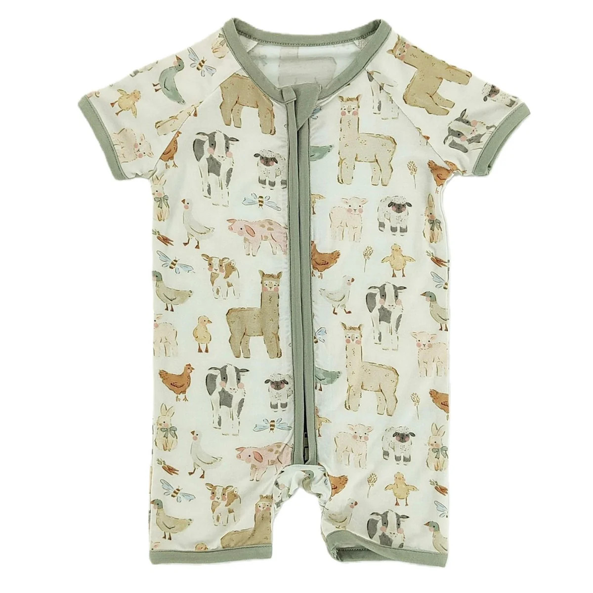 Spring Farm Bamboo Short Romper | Little One Shop Co