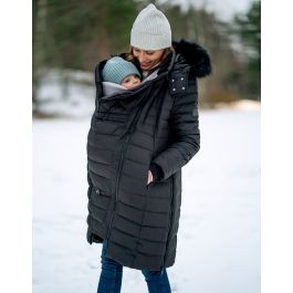 Black 3 in 1 Down Maternity Coat | Seraphine 