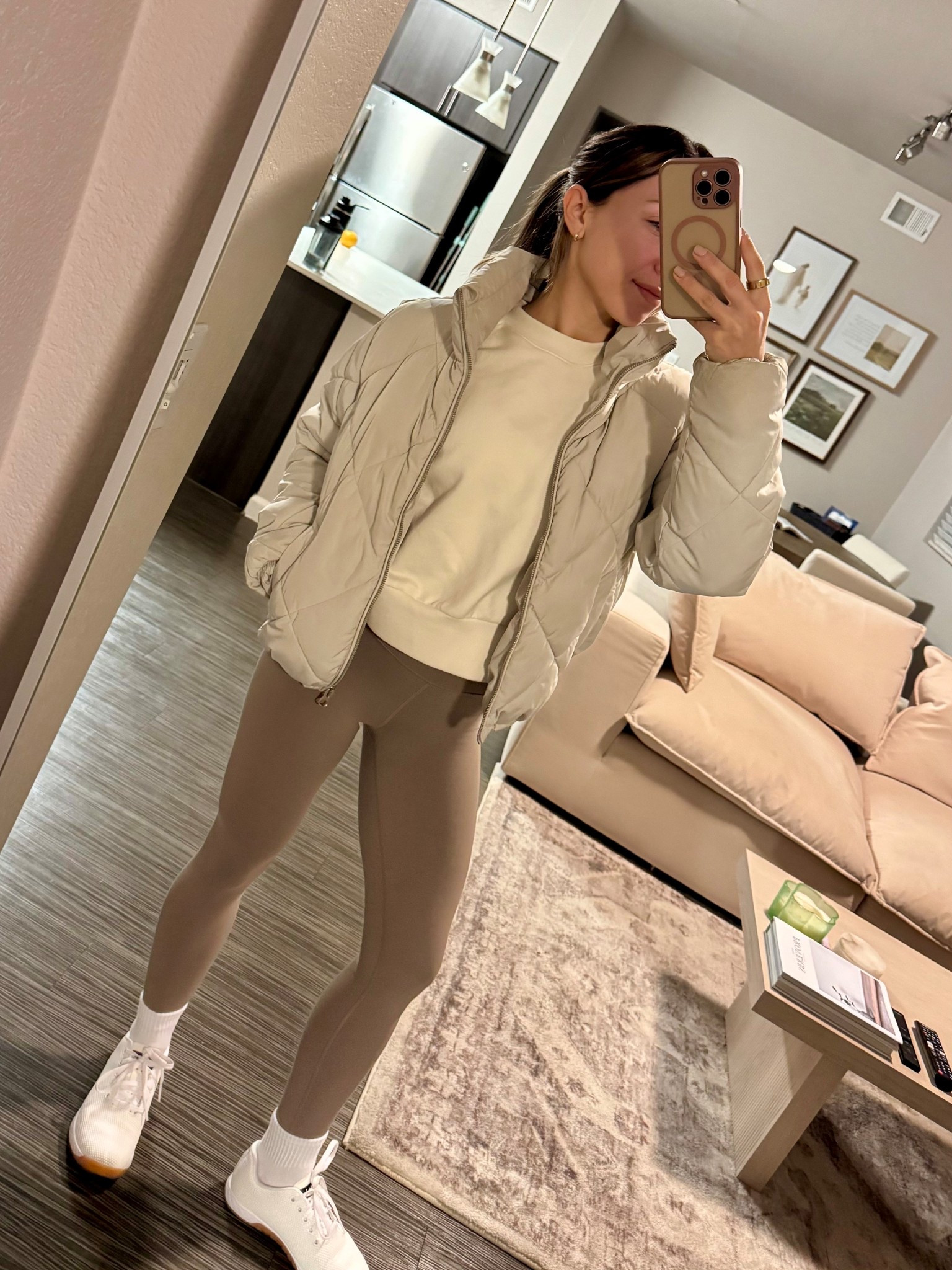 Workout fit ft. all the layers because it is cold in the mornings 

Jacket is an old H&M puffer - linked some like it from Amazon 🫶🏼

#LTKfitnessgoals