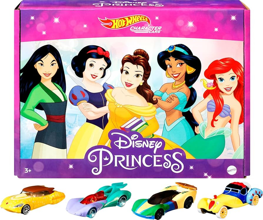 Hot Wheels Mattel Disney Princess Character Car 5-Pack, 5 Toy Cars in 1:64 Scale: Mulan, Snow Whi... | Amazon (US)