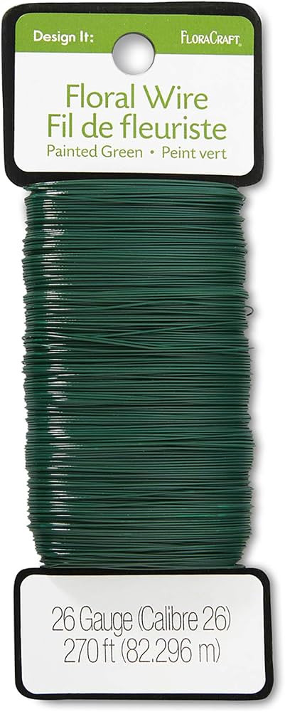 FloraCraft 26 Gauge Floral Wire 270 Feet Green | Amazon (US)