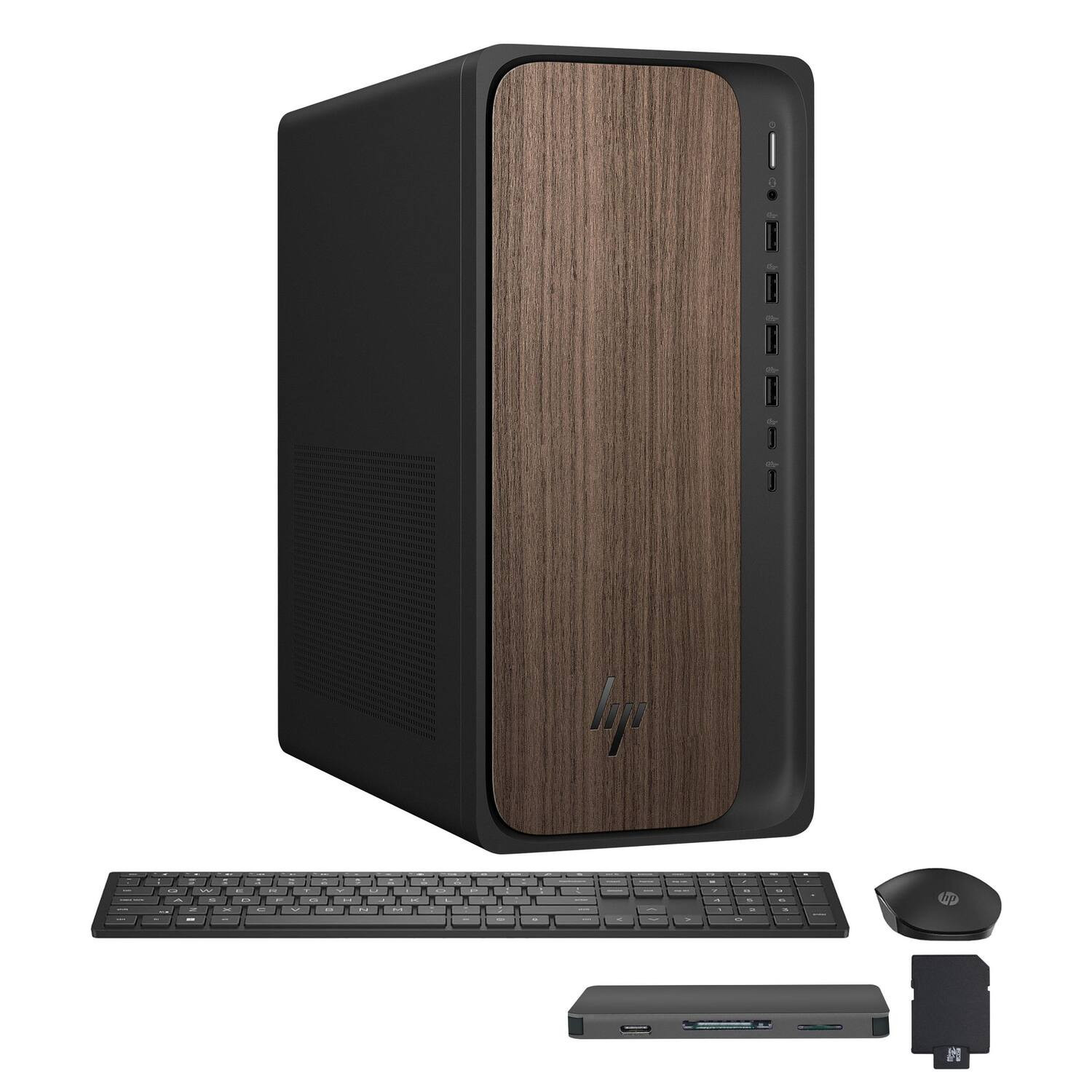 HP - Upgraded - OmniDesk Desktop - Intel Core Ultra 7 265 2025 - 64GB DDR5 Memory - 2TB SSD - Dark Wood | Best Buy U.S.
