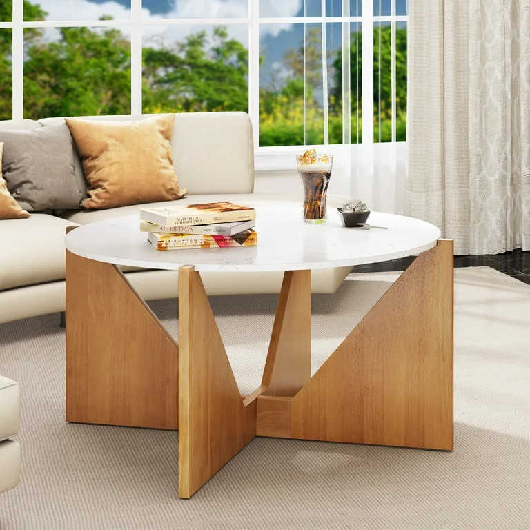 Dextrus Genuine Marble Coffee Table | Walmart (US)