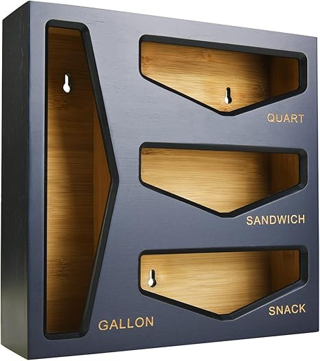 Cozee Bay Bamboo Bag Storage Organizer for Kitchen Drawer, Baggie organizer, Compatible with Gall... | Amazon (US)