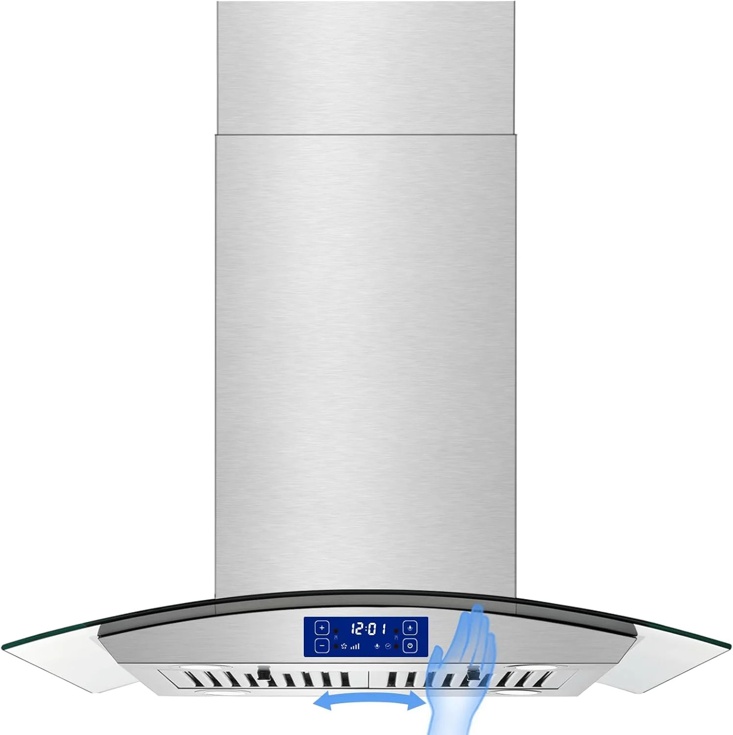 30 inch Island Mount Range Hood 700CFM Stainless Steel Touch Control Kitchen Vent Hood Island Ran... | Walmart (US)