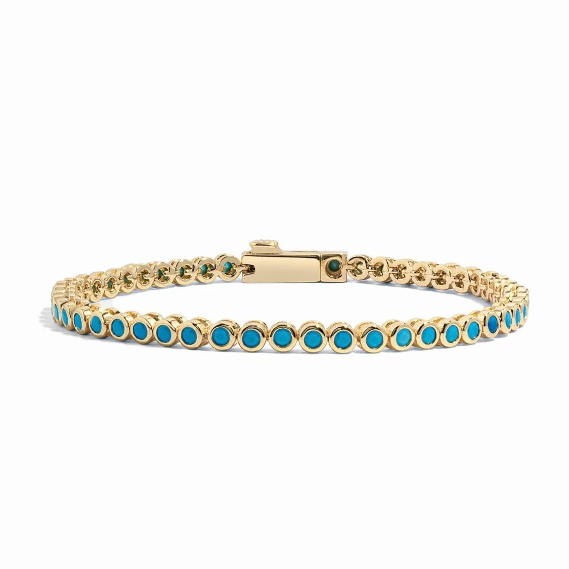 Turquoise Bezel Tennis Bracelet | Sea Marie Designs