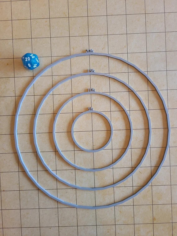Area of Effect Spell Template for TTRPG, D&D, Pathfinder, etc | Etsy (US)