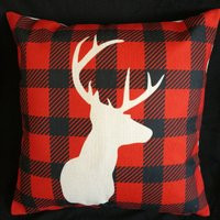 Decorative Throw Pillow/ Christmas Cushion Cover/Deer Pillow Case/ Shell Customized Size | Etsy (US)