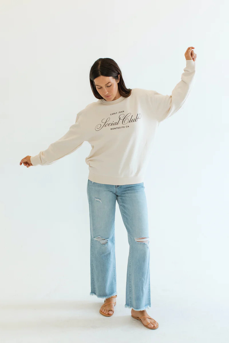 Montecito Crewneck | Carly Jean Los Angeles