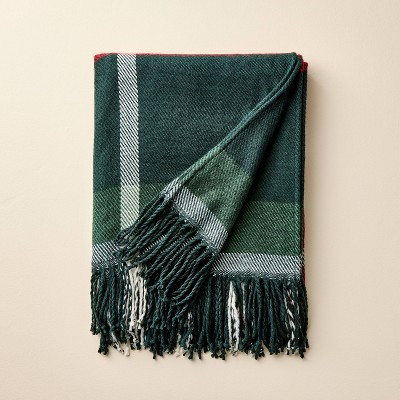 50"x60" Plaid Value Throw Blanket Red/Green - Hearth & Hand™ with Magnolia | Target