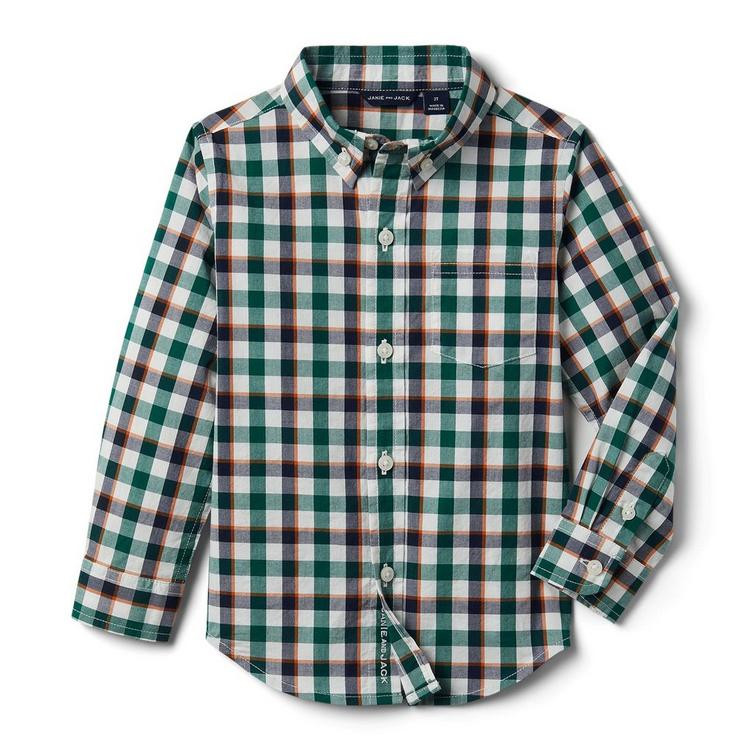 Plaid Poplin Shirt | Janie and Jack