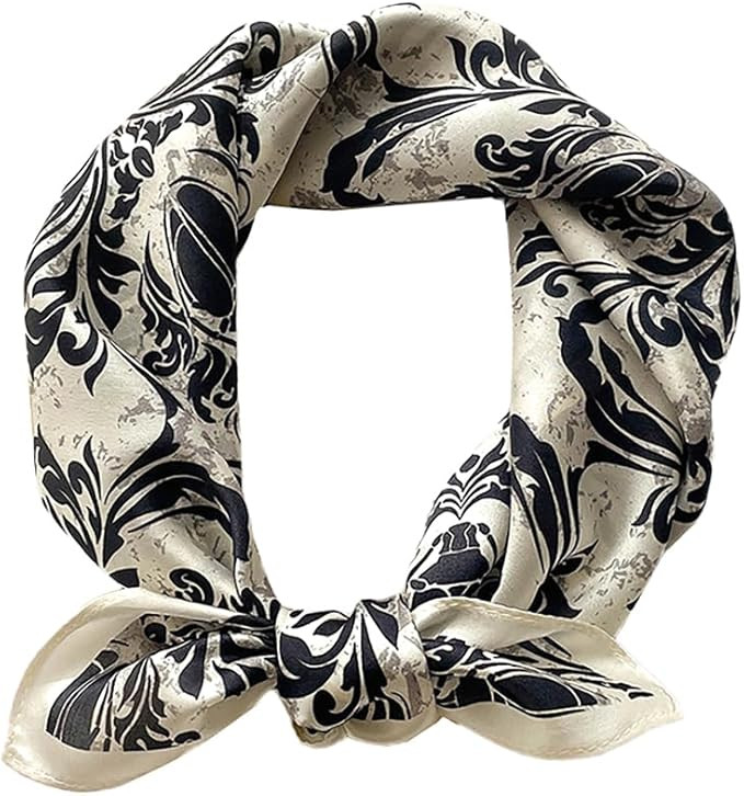 Mulberry Silk Scarfs Neck Scarf 21" Small Square Scarfs hair scarf bandana Neckerchief Headscarf ... | Amazon (US)