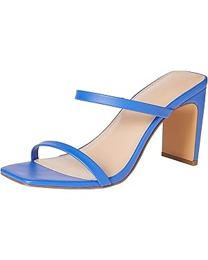 The Drop Women's Avery Square Toe Two Strap High Heeled Sandal | Amazon (US)