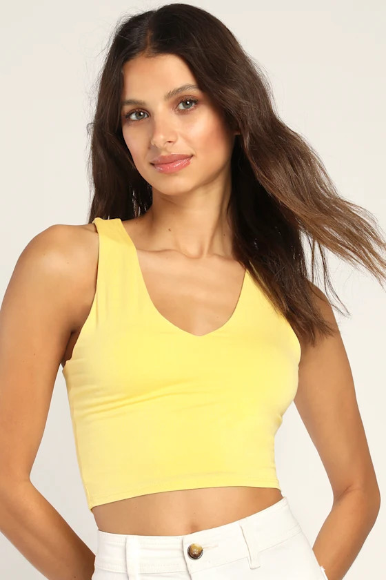 Feel Like Dancing Yellow Crop Top | Lulus (US)
