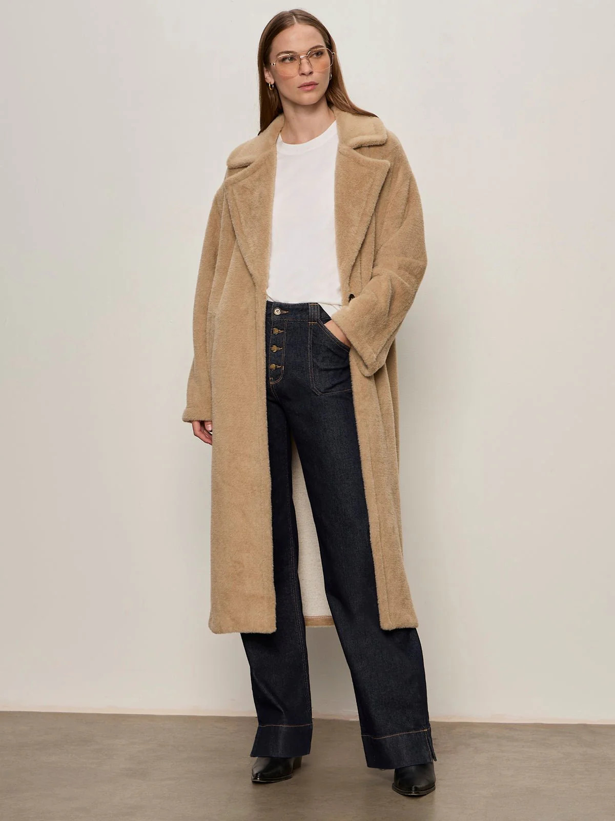LIVE IN FUR COAT WARM CAMEL | Sanctuary Clothing