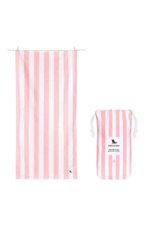 Dock & Bay Quick Dry Beach Towel in Malibu Pink at Nordstrom, Size Large | Nordstrom