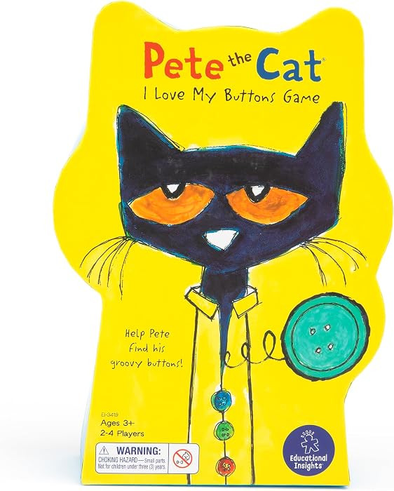 Educational Insights Pete The Cat I Love My Buttons Game - Preschool Board Games for Kids, Toddle... | Amazon (US)