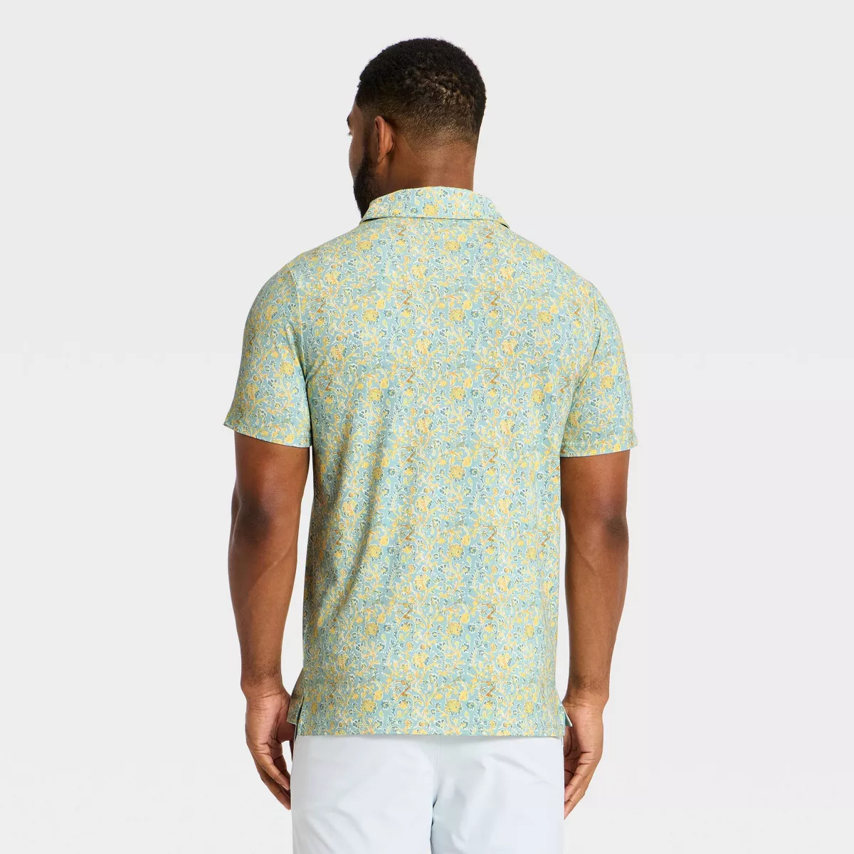 Men's Short Sleeve Textured Polo Shirt - All in Motion\u2122 Assorted Yellows XXL | Target