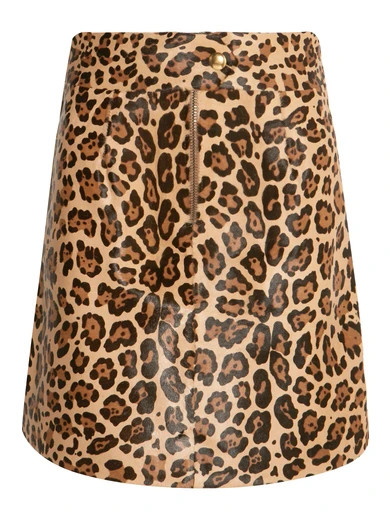 Leopard-print calf hair mini skirt | NET-A-PORTER (UK & EU)