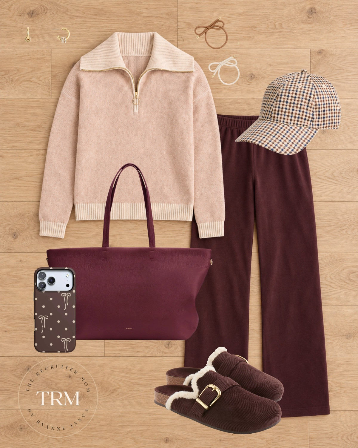 Half-zip sweater + burgundy lounge pants 🤎 The coziest weekend outfit! Shearling clogs, a plaid cap, and a roomy tote make it so easy to throw on and go 🍂

Sizing: Sweater | Pants | Clogs 

 #LTKover40 #LTKstyletip #LTKmidsize #LTKshoecrush