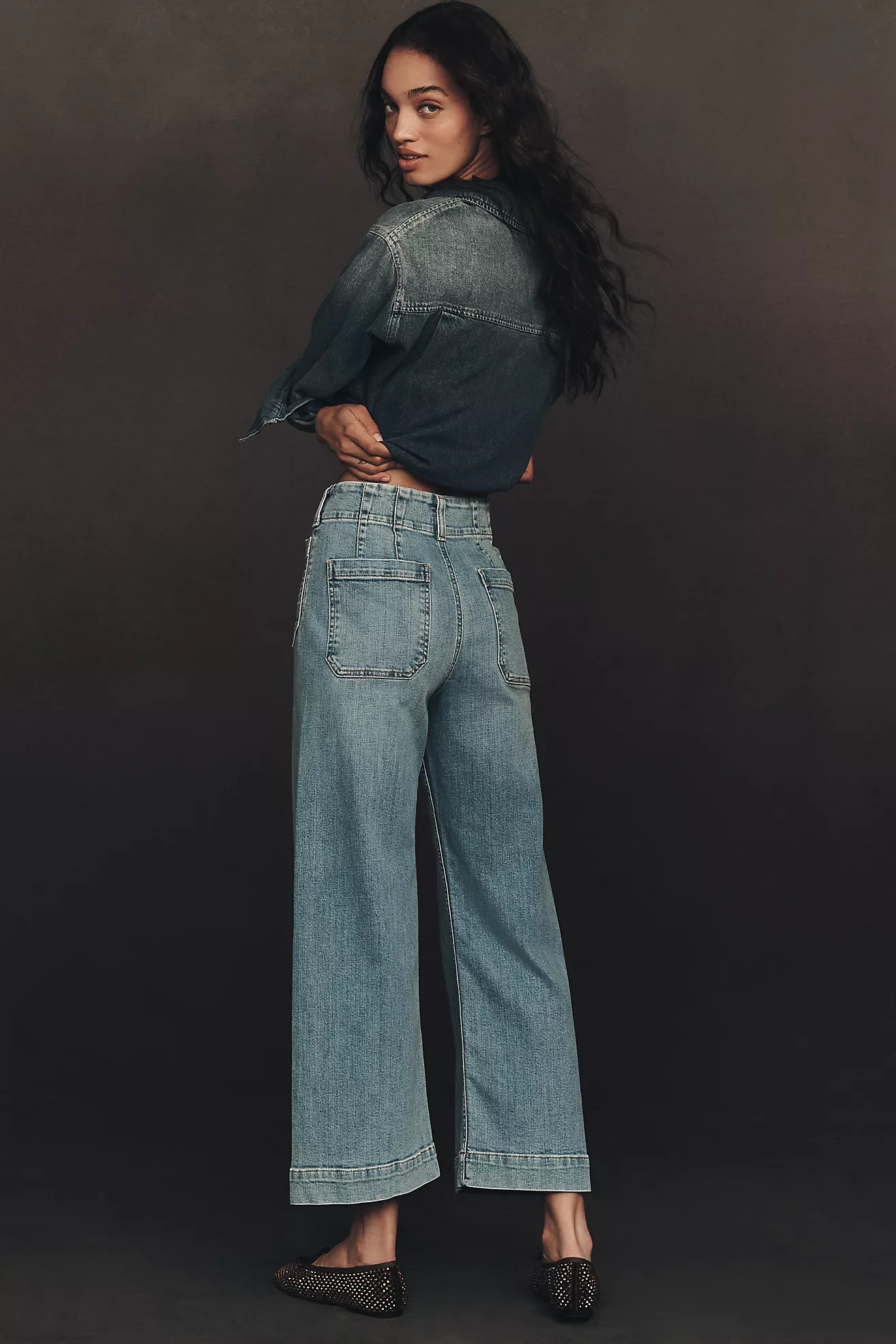 The Colette Crop Wide-Leg Jeans by Maeve | Anthropologie (US)