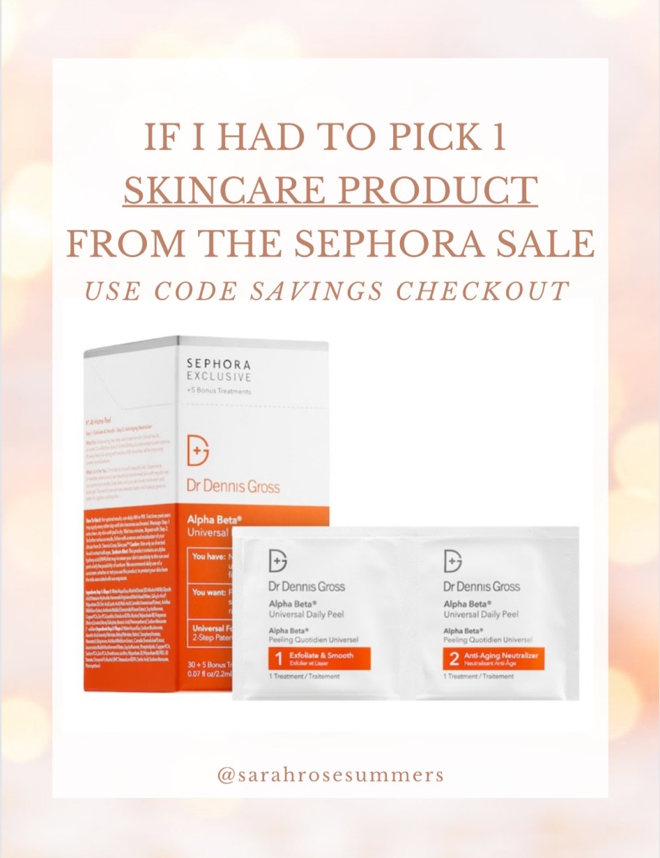 Dr. Dennis Gross daily peel pads have transformed my skin - the exfoliant cleared my acne! 

Great for anyone dealing with breakouts - use every few days if sensitive skin prone. 

Sephora Rouge members get 20% off, VIB members get 15% off, and starting Thursday - Insider (aka anyone with a Sephora membership) gets 10% off with code SAVINGS at checkout 

#LTKsalealert #LTKbeauty #LTKunder100