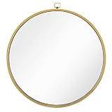 31.5 Inch Round Gold Mirror - Metal Framed Round Wall Mirror for Accent Bedroom Living Room Entryway | Amazon (US)