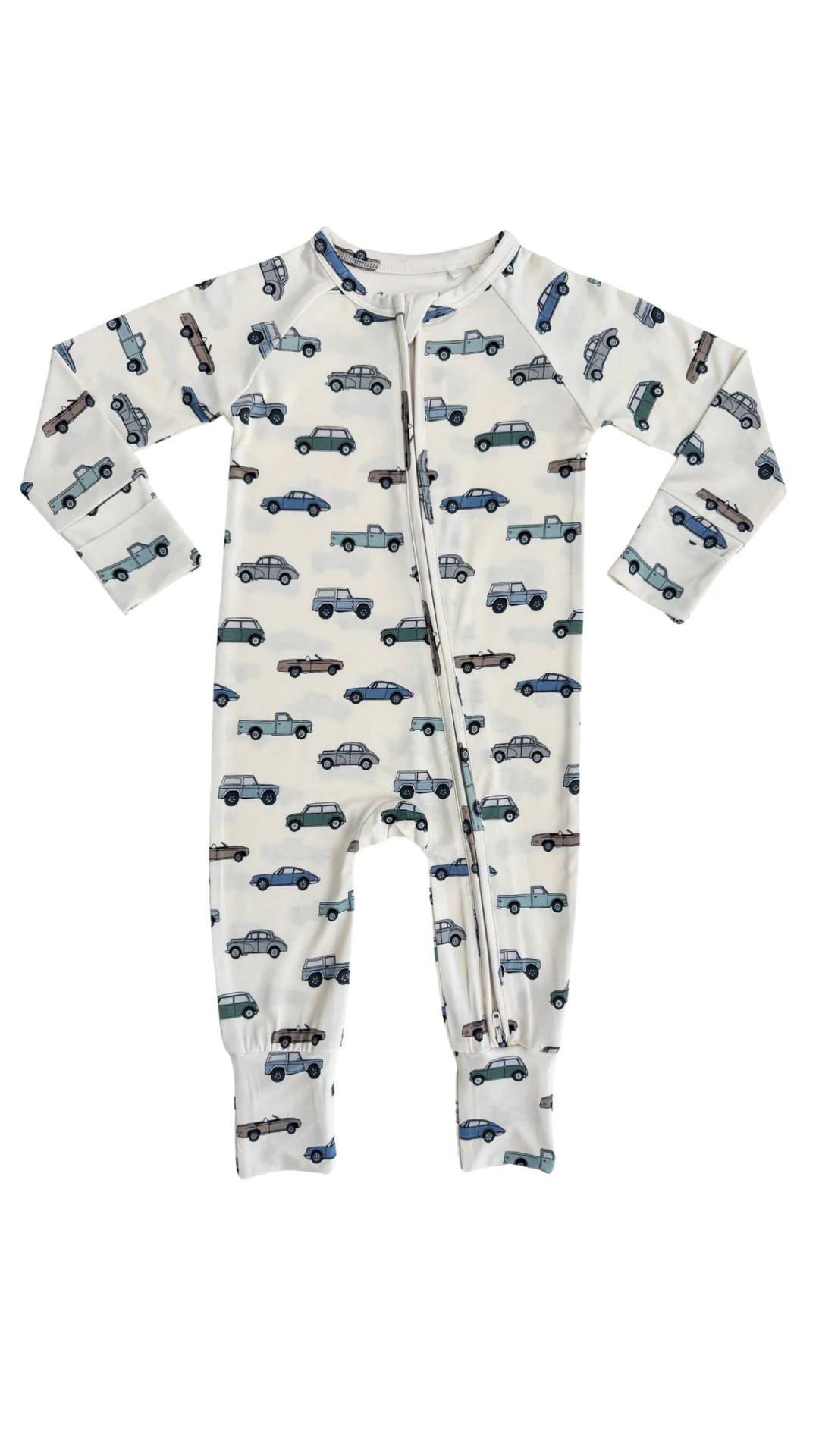 Vintage Cars Zipper Romper | In My Jammers