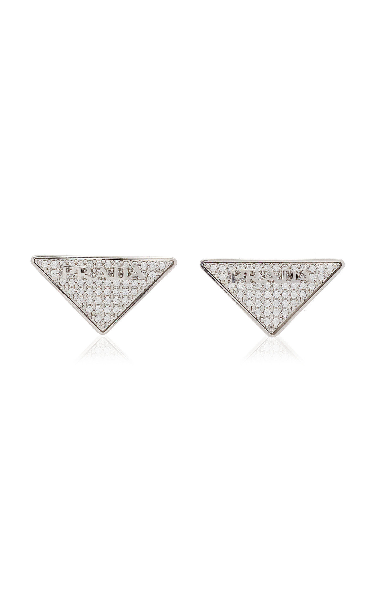 Crystal-Embellished Sterling Silver Logo Earrings | Moda Operandi (Global)