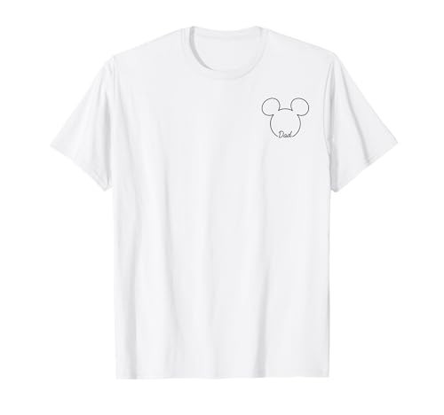 Disney Mickey and Friends Dad Mickey Art Line Pocket Logo T-Shirt | Amazon (US)