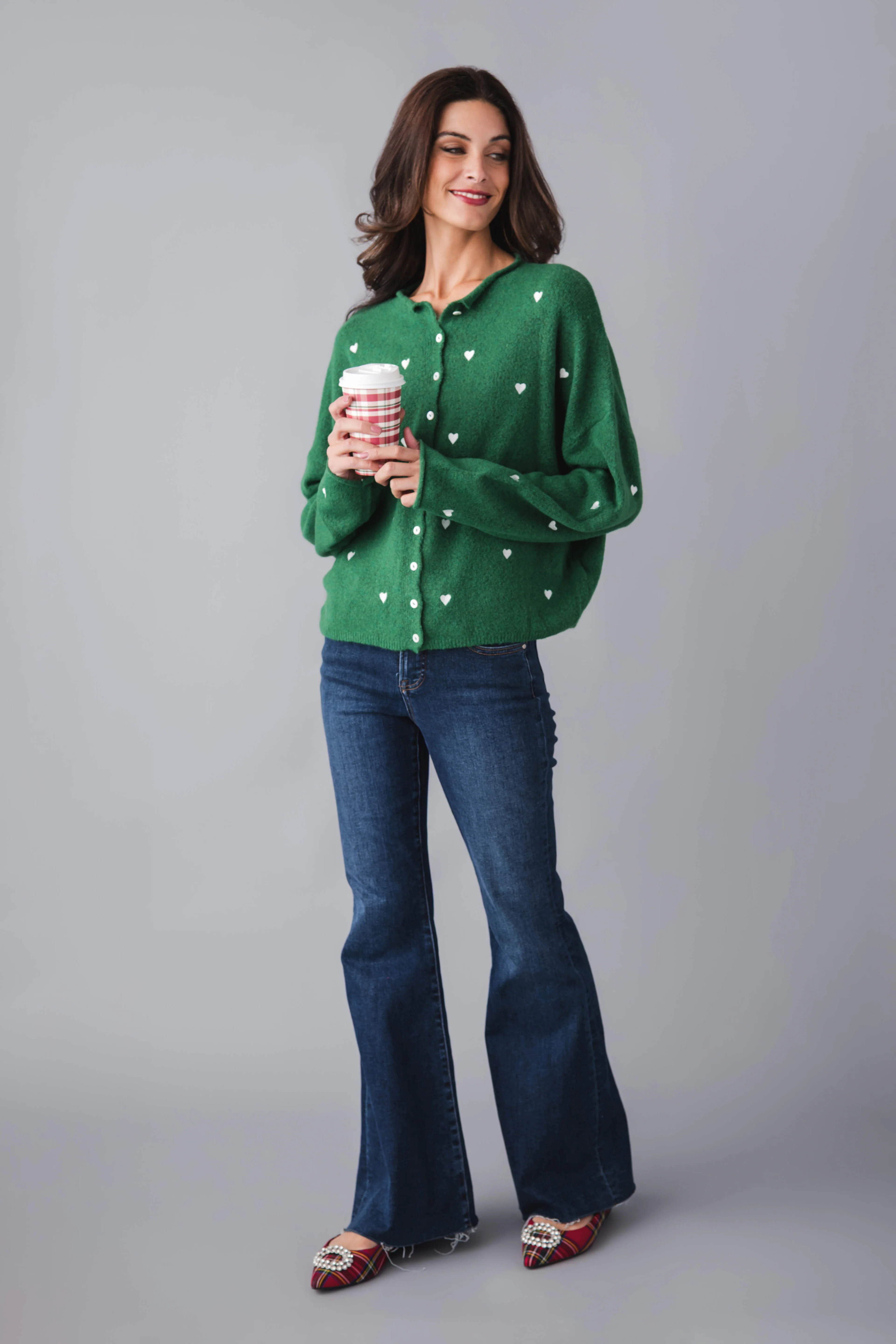 Things Between Embroidered Heart Piper Cardigan | Social Threads