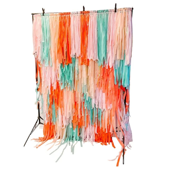 Coral Reef Backdrop  Coral Mermaid Fringe Backdrop  - Etsy | Etsy (US)