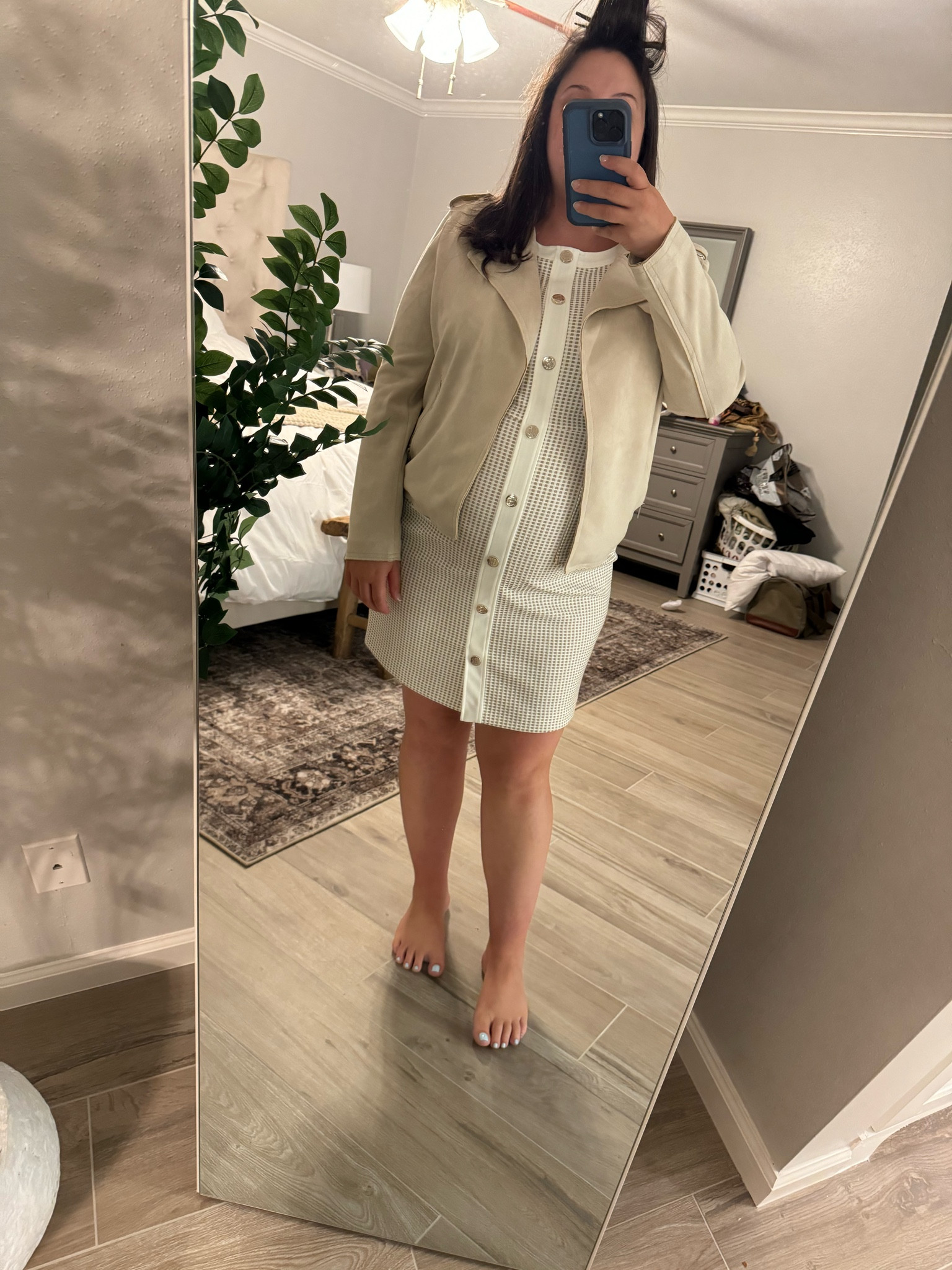 Maternity but make it work appropriate! Snagged this cute neutral Tommy Hilfiger business dress at Macy’s. Paired with a cute cream jacket I found at Nordstrom rack last year. This business casual option can be dressed up or down! 

Wearing size 16, fit true to size for the bump. Super comfy!


#LTKStyleTip #LTKSaleAlert #LTKBump